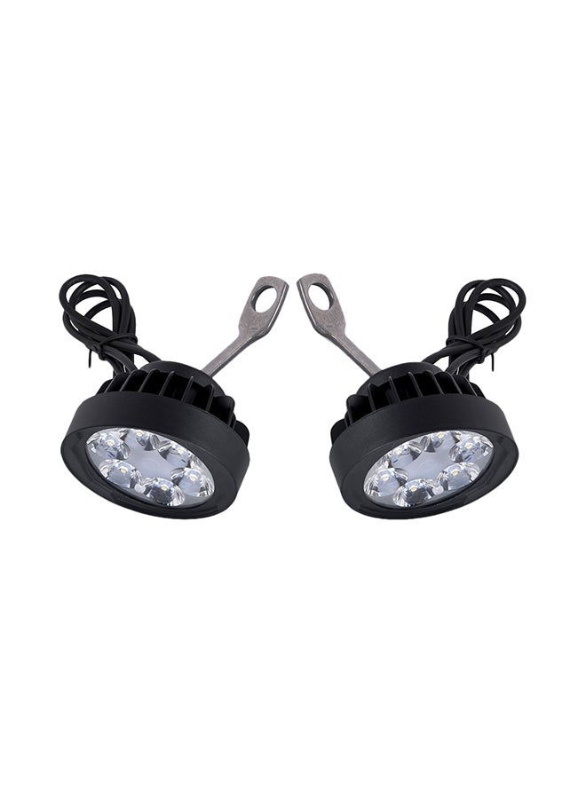 Generic 2PCs 6 LED Motorcycle Spot Fog Light Headlight 12 to 80V Waterproof Front Head Lamp  - Image 1