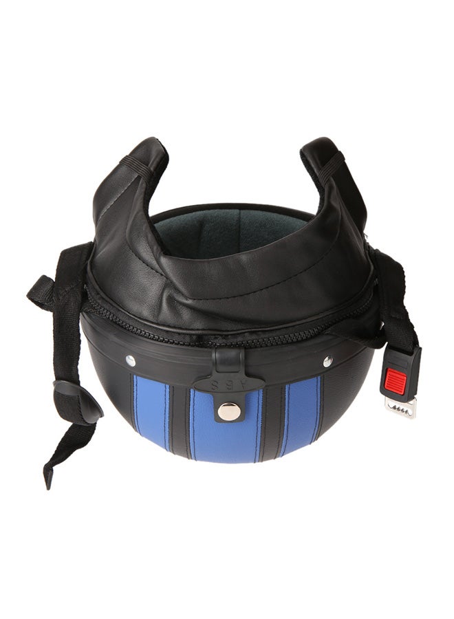 Generic Motorcycle Scooter Open Face Half Leather Helmet with Visor UV Goggles Retro Vintage Style 54-60cm  - Image 4