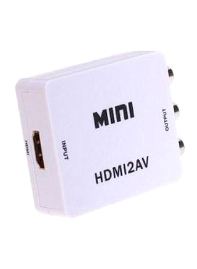 HDMI2AV HD Video Converter Media Streaming Device White  - Image 1