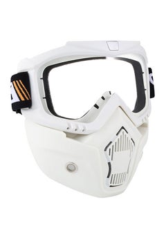Mortorcycle Mask Detachable Goggles and Mouth Filter for Open Face Helmet Motocross Ski Snowboard