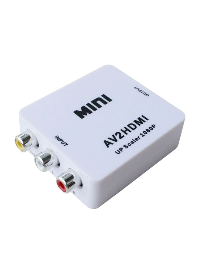 Mini AV To HDMI Splitter White 