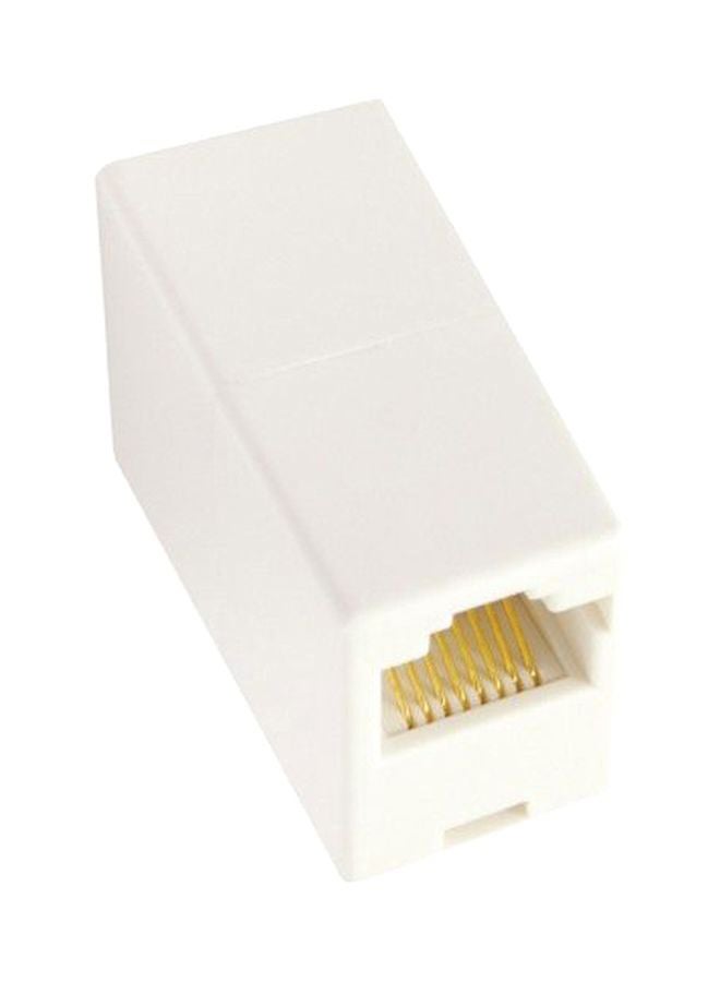RJ45 Inline Coupler White 