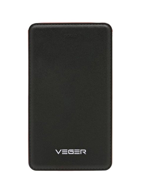 15000.0 mAh Portable Power Bank With Built-In Cable Black/Orange