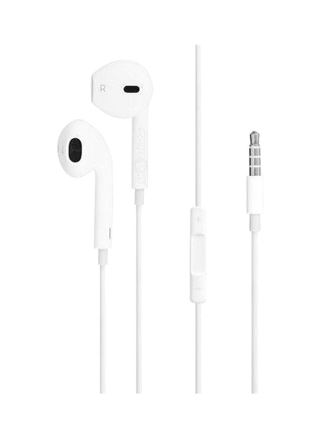 In-Ear Earphones With Mic White
