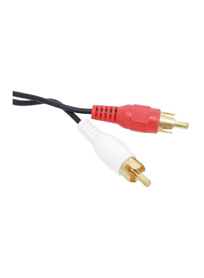 هاي تيك كابل محول صوت وفيديو من 2 RCA ذكر إلى 2 RCA ذكر أسود/أحمر/أبيض - Image 2