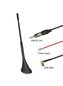 Generic Universal Car Aerial Antenna Mast + DAB Radio Amplifier SMB Male Plug Connector  - Image 4