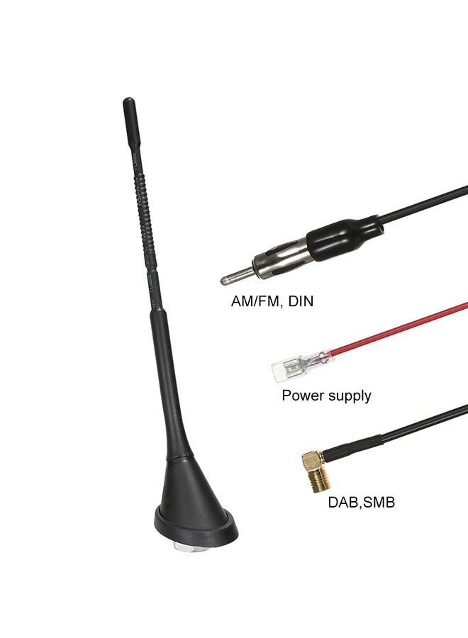 ماركة غير محددة هوائي شامل للسيارات + مضخم إشارة راديو DAB بموصل ذكر من نوع SMB  - Image 4