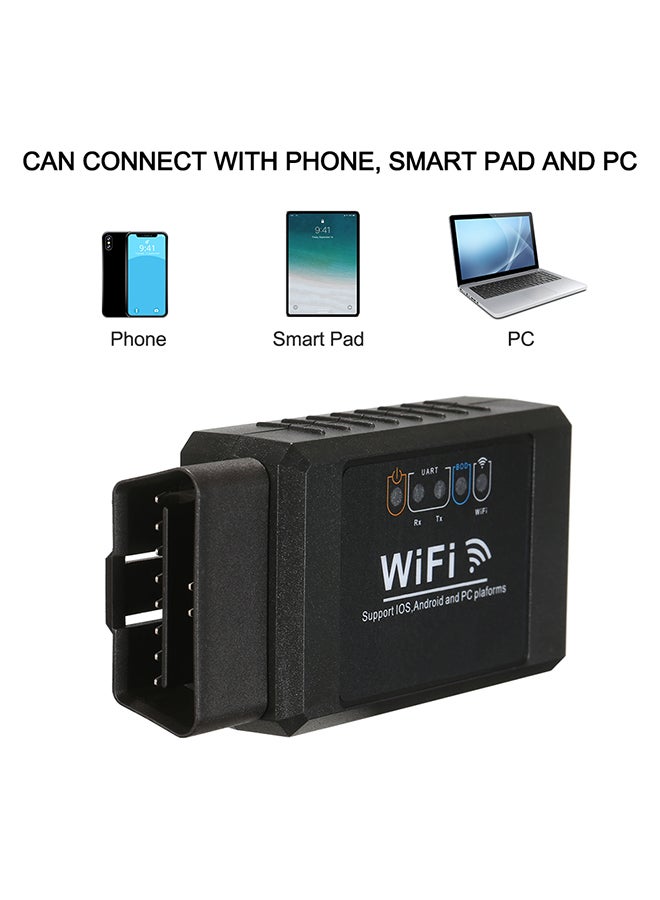 Generic - OBD OBDII Scanner Tool Detector Wi-Fi Connection For iOS Android And PC Platform - Image 1