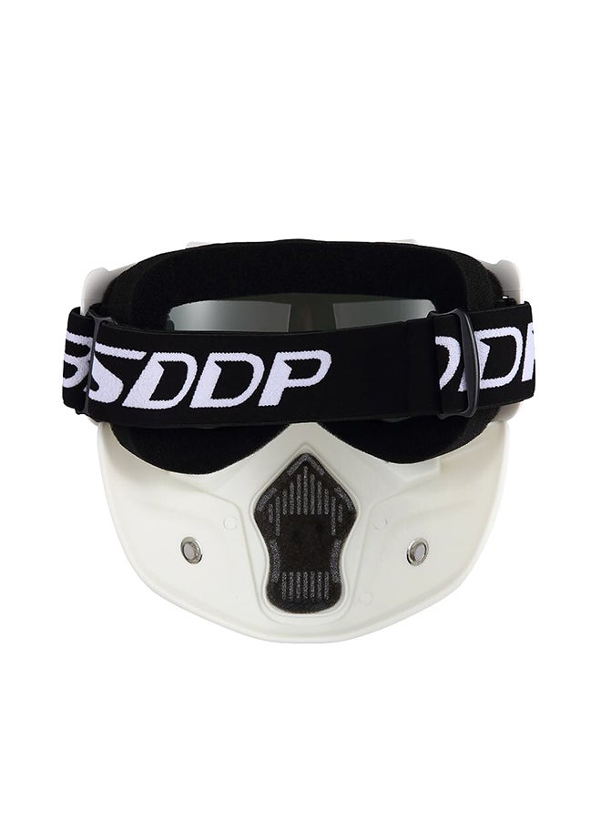 Mortorcycle Mask Detachable Goggles and Mouth Filter for Open Face Helmet Motocross Ski Snowboard