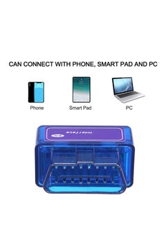 Generic Mini Blue OBD OBDⅡ Scanner Tool Detector with BT Connection for IOS Android Windows Service  - Image 2