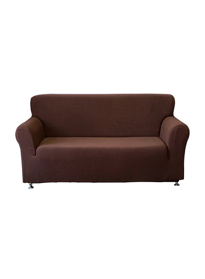 2-Seat Universal Jacquard Stretchable Sofa Cover Coffee 1.0kg  - Image 1