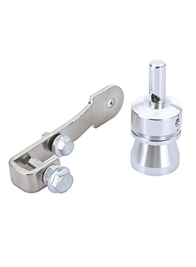Generic Turbo Sound Whistle Exhaust Pipe Tailpipe Blow-off Valve Aluminum Silver 11×3cm L  - Image 2
