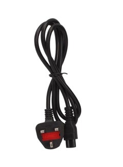 Generic 3-Pin Power Cord With UK Plug Black  - Image 1