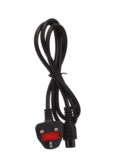 3-Pin Power Cord With UK Plug Black