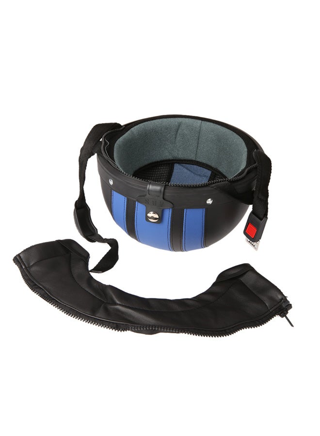 Generic Motorcycle Scooter Open Face Half Leather Helmet with Visor UV Goggles Retro Vintage Style 54-60cm  - Image 5