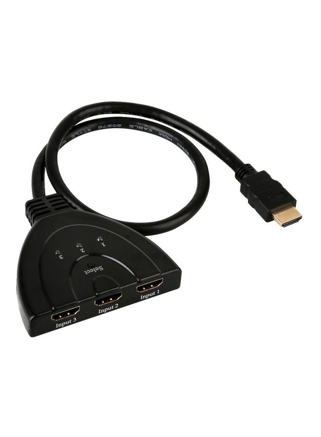 3 Port HDMI AUTO Switch Splitter Hub Black  - Image 1