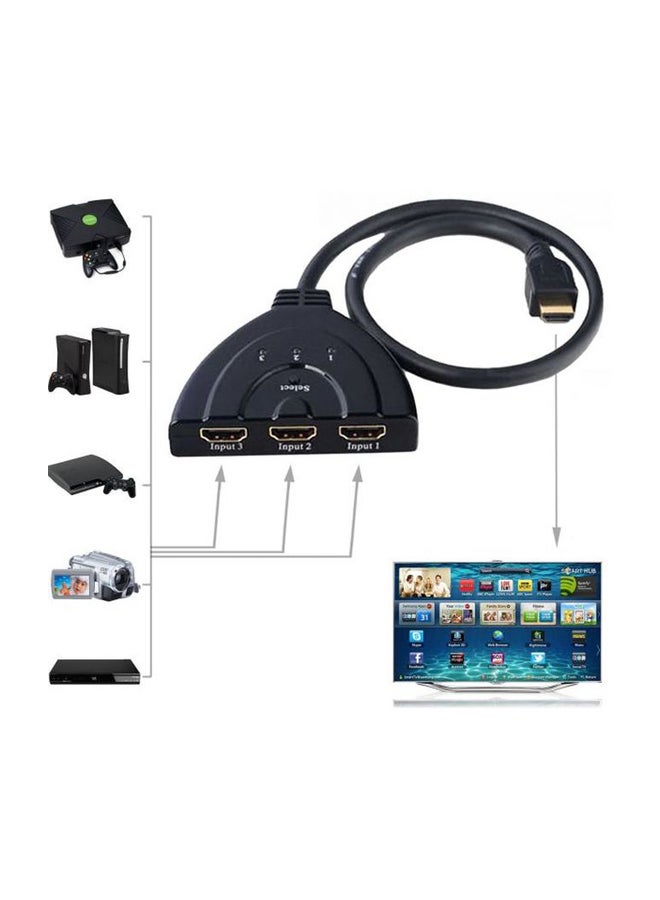 Generic - 3 Port 4K HDMI Switch Splitter Black - Image 1