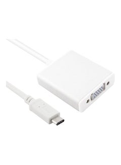 VGA Female To USB Type-C Male Adapter Cable White