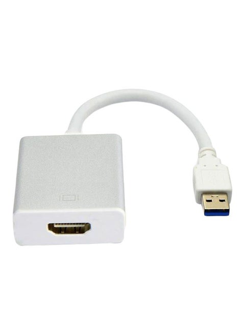 محول من USB 3.0 إلى HDMI أبيض