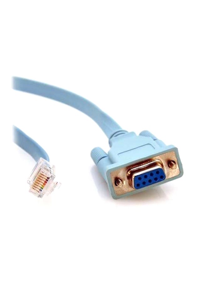 DB9 Female To RJ45 Male Console Cable Blue - Image 2