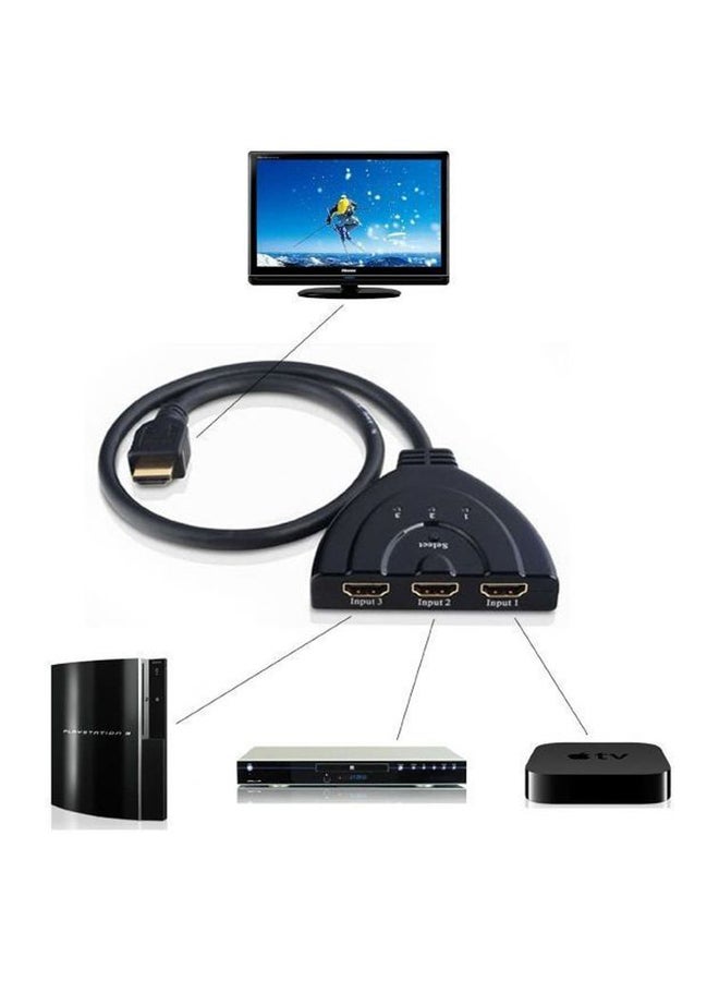 ماركة غير محددة مقسم HDMI ب3 منافذ بدقة 4K أسود  - Image 2