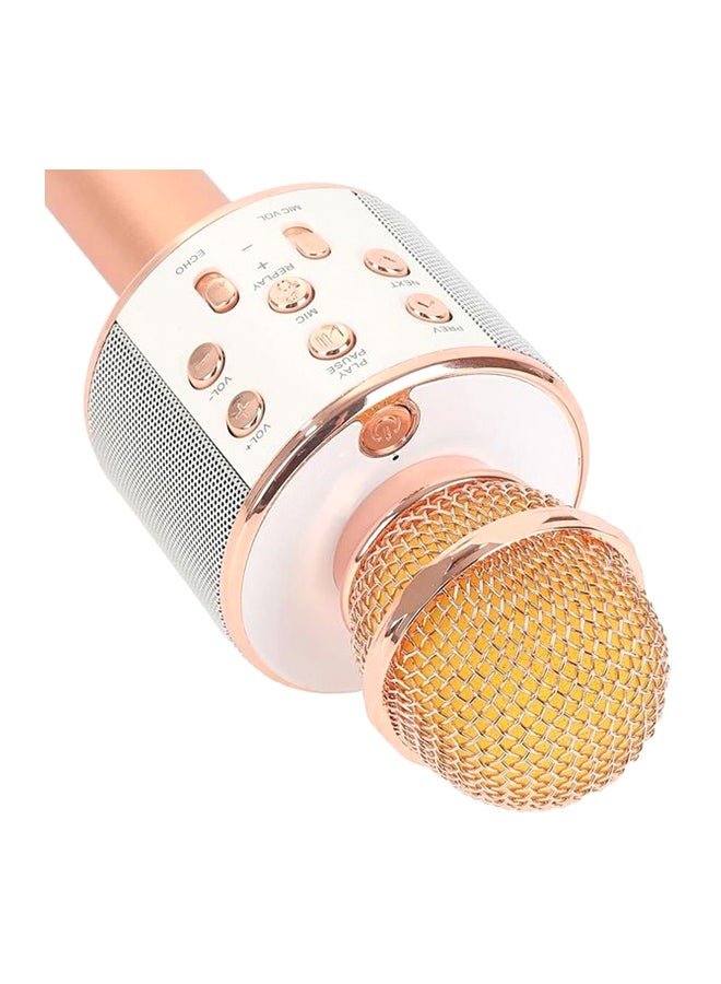 Bluetooth Karaoke Microphone WS858 Rose Gold/Silver - Image 2