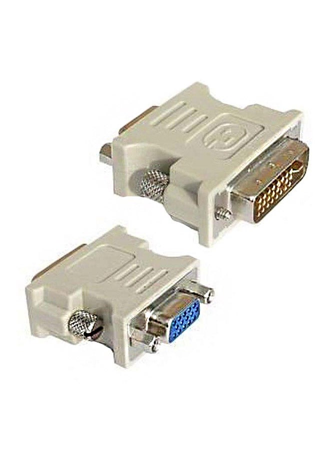 VGA To DVI Adapter Off White 