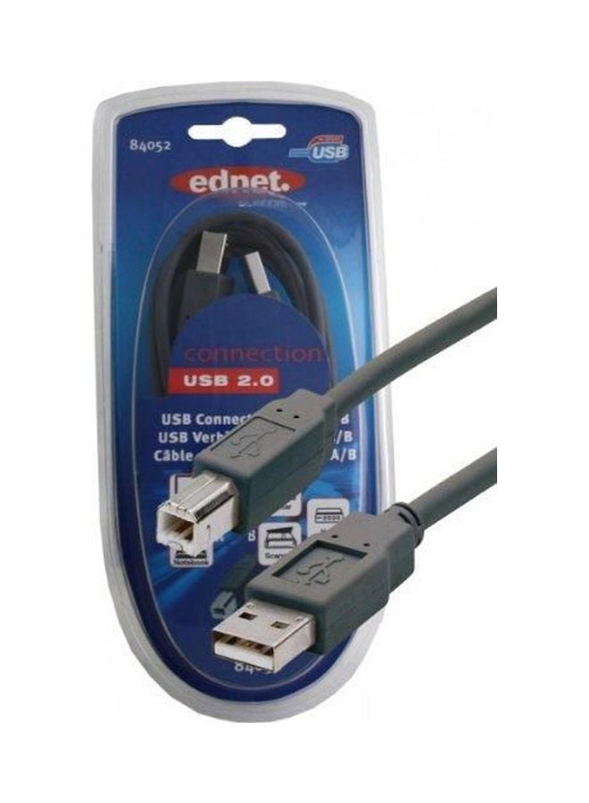 Ednet USB 2.0 Cable For Printers Black - Image 2