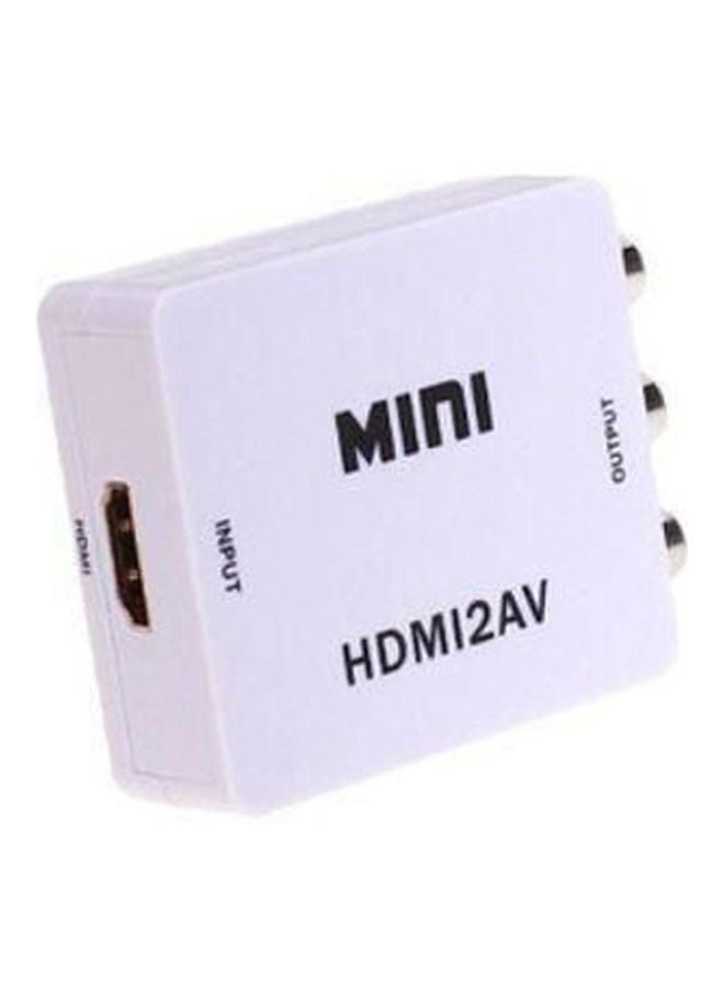 HDMI2AV HD Video Converter Media Streaming Device White  - Image 2