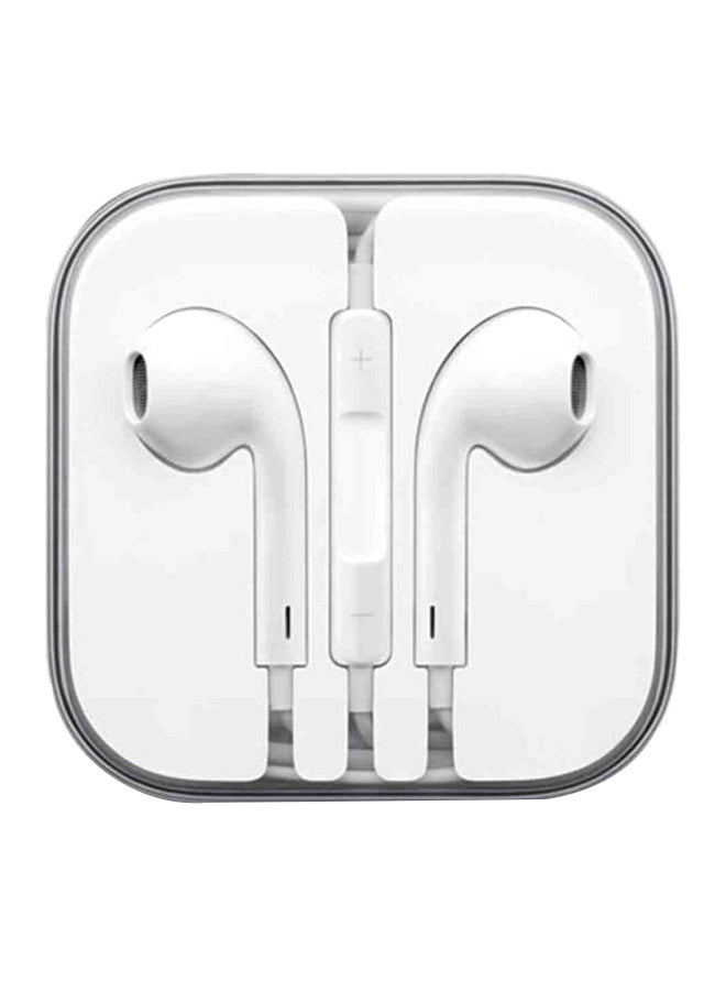 In-Ear Stereo Earphones With Mic White  - Image 1