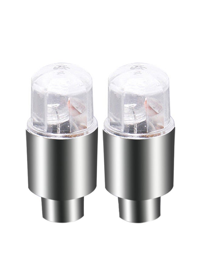 Generic 2PCs Lamp Flash Tyre 7 Colors Wheel Hub Valve Cap Light For Car Bicycle Motorcycle  - Image 1