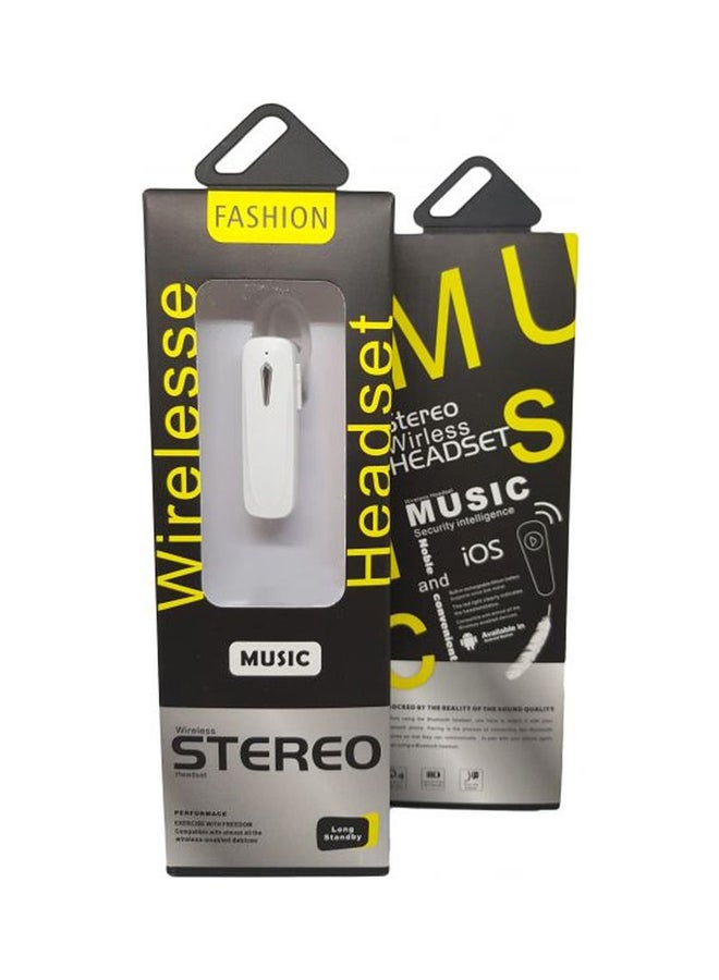 Generic Bluetooth In-Ear Headset With Mic White  - Image 2