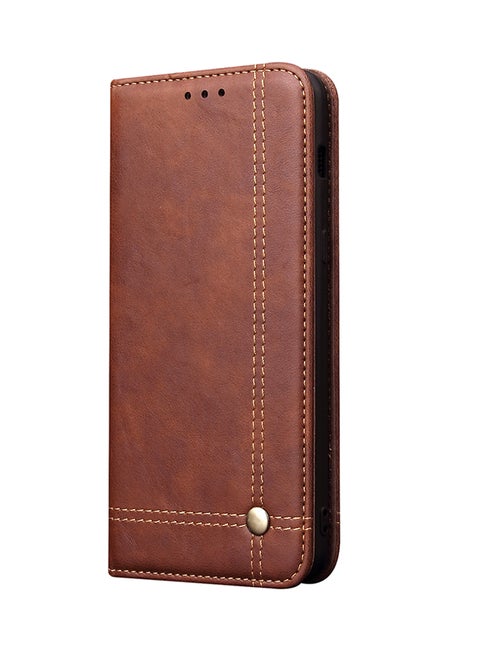 Protective Wallet Case Cover For Huawei Mate 20 Pro Brown