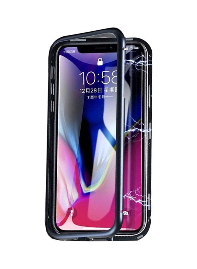 Muzz Magnetic Adsorption Case Cover For Apple iPhone X/Xs 5.8-Inch Clear/Black 