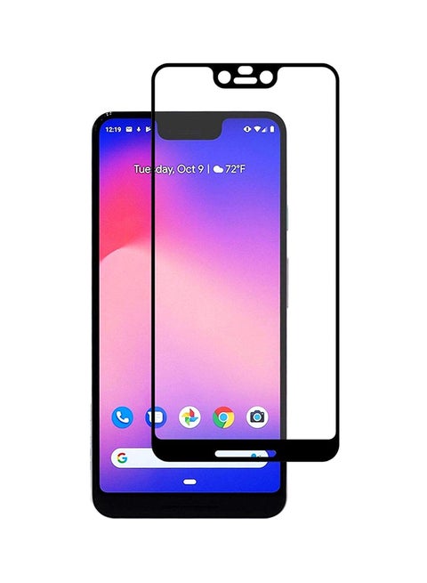 3D Curved Tempered Glass Screen Protector For Google Pixel 3XL 6.3-Inch Black/Clear
