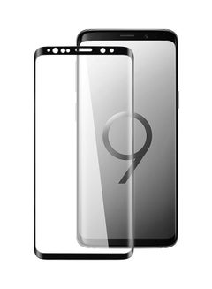 Tempered Glass Screen Protector For Samsung Galaxy S9 Plus 6.2-Inch Black/Clear