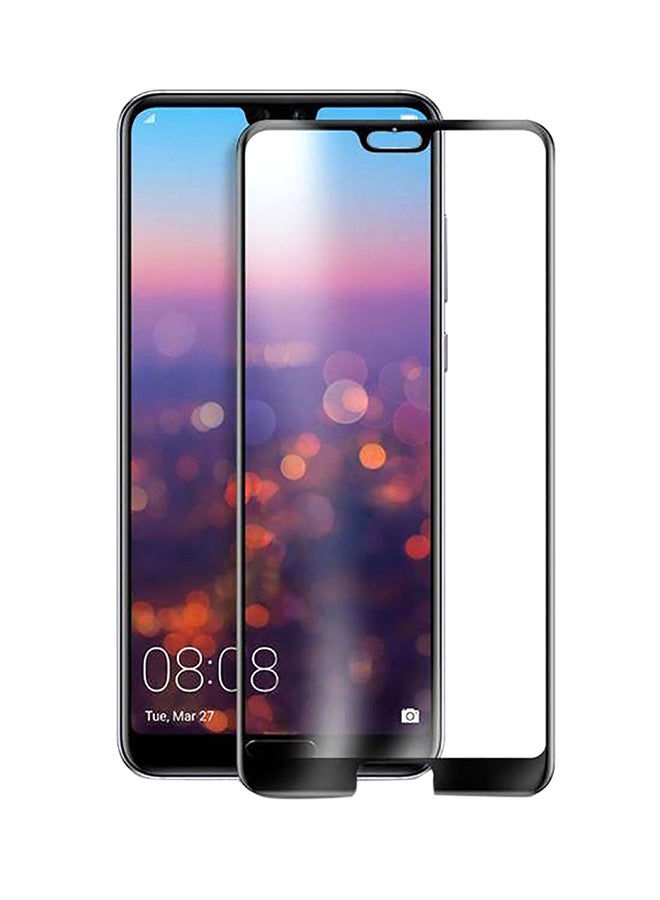 لاصقة حماية الشاشة من الزجاج المقوى لهاتف هواوي P20 برو بشاشة مقاس 6.1 بوصات شفاف