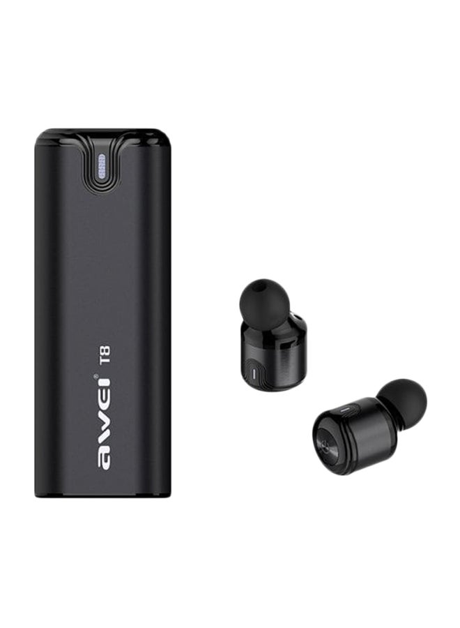 Awei Bluetooth In-Ear Earphones With Charging Box Black - Image 1