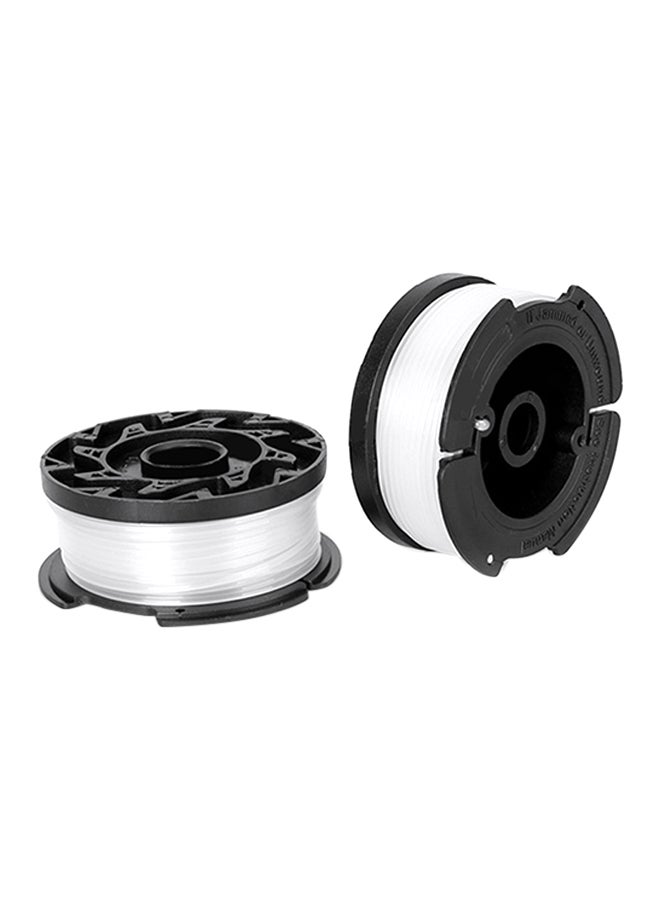Generic - 6 Pieces Line String Trimmer Replacement Spool With 2 Bump Caps Black/Brown/White - Image 1