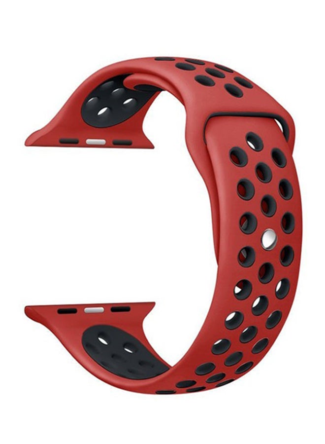 كول بيبي حزام مصنوع من السيليكون لسوار ساعة أبل أحمر وأسود - Image 1