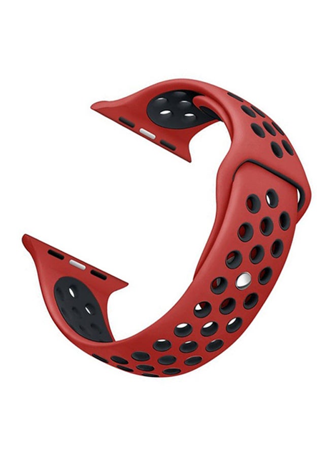 كول بيبي حزام مصنوع من السيليكون لسوار ساعة أبل أحمر وأسود - Image 2