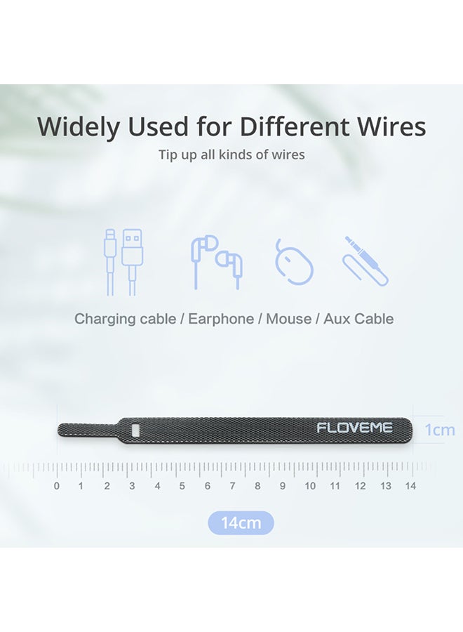 FLOVEME - 20-Piece Wire Winder Cable Holder Black - Image 1