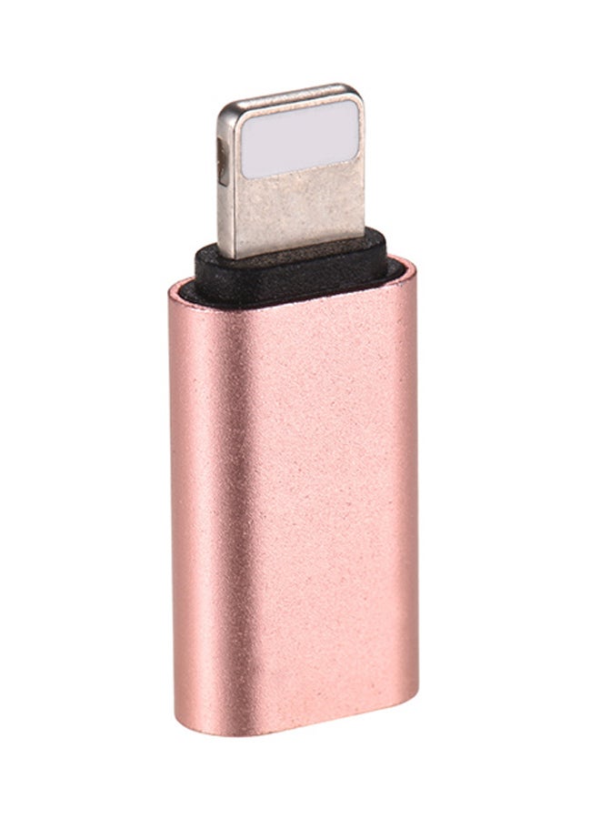 Generic - Type-C USB-C Female to Lightning Male Converter Charging Adapter Rose gold - Image 1