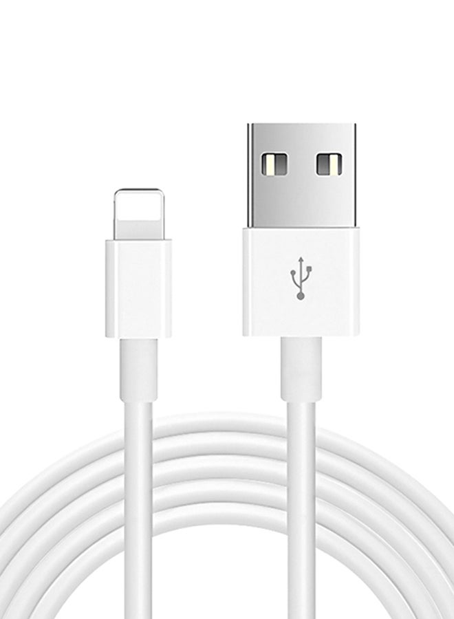 كابل شحن بمنفذ USB يحتوي على 8 دبابيس أبيض - Image 2