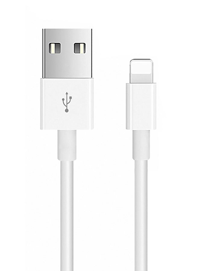 كابل شحن بمنفذ USB يحتوي على 8 دبابيس أبيض - Image 3