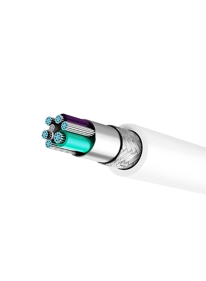 كابل شحن بمنفذ USB يحتوي على 8 دبابيس أبيض - Image 4