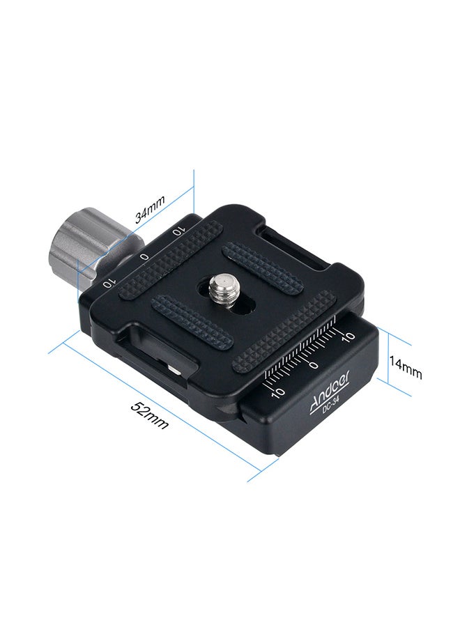 ANDOER DC-34 Quick Release Plate Clamp For Tripod Silver - Image 4