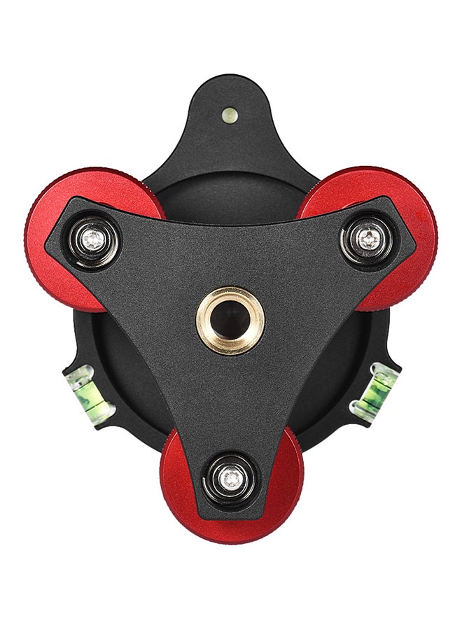ANDOER Lp-64 Tripod Tri-Wheel Precision Leveling Base With Bubble Level 3/8" Screw Black  - Image 1