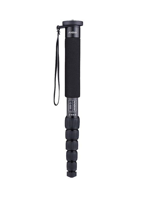 6-Section Camera Monopod For DSLR And Camcorders Black