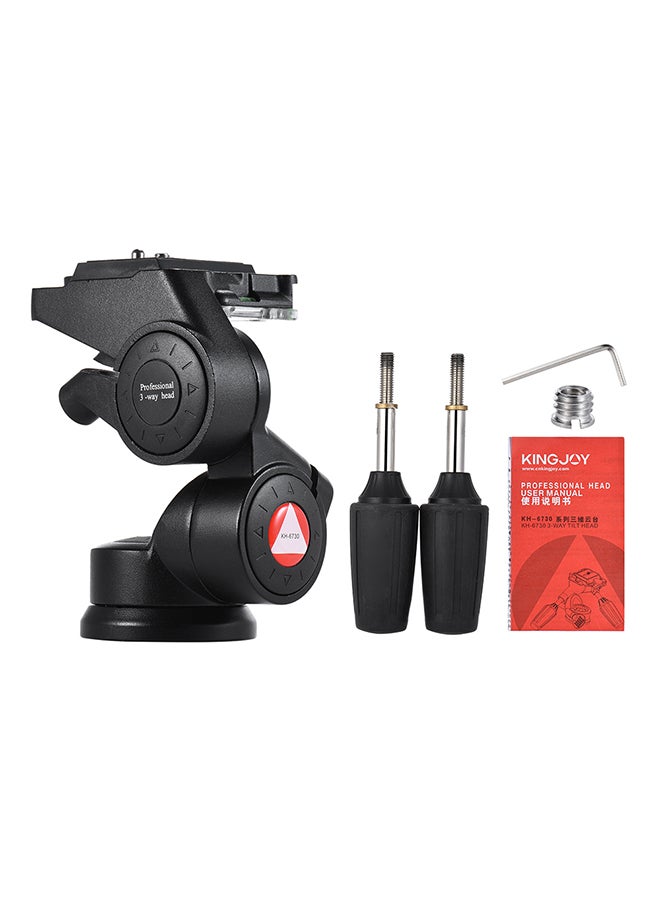 ANDOER Double Handle 3 Dimensional Video Tripod Headstand Black  - Image 1